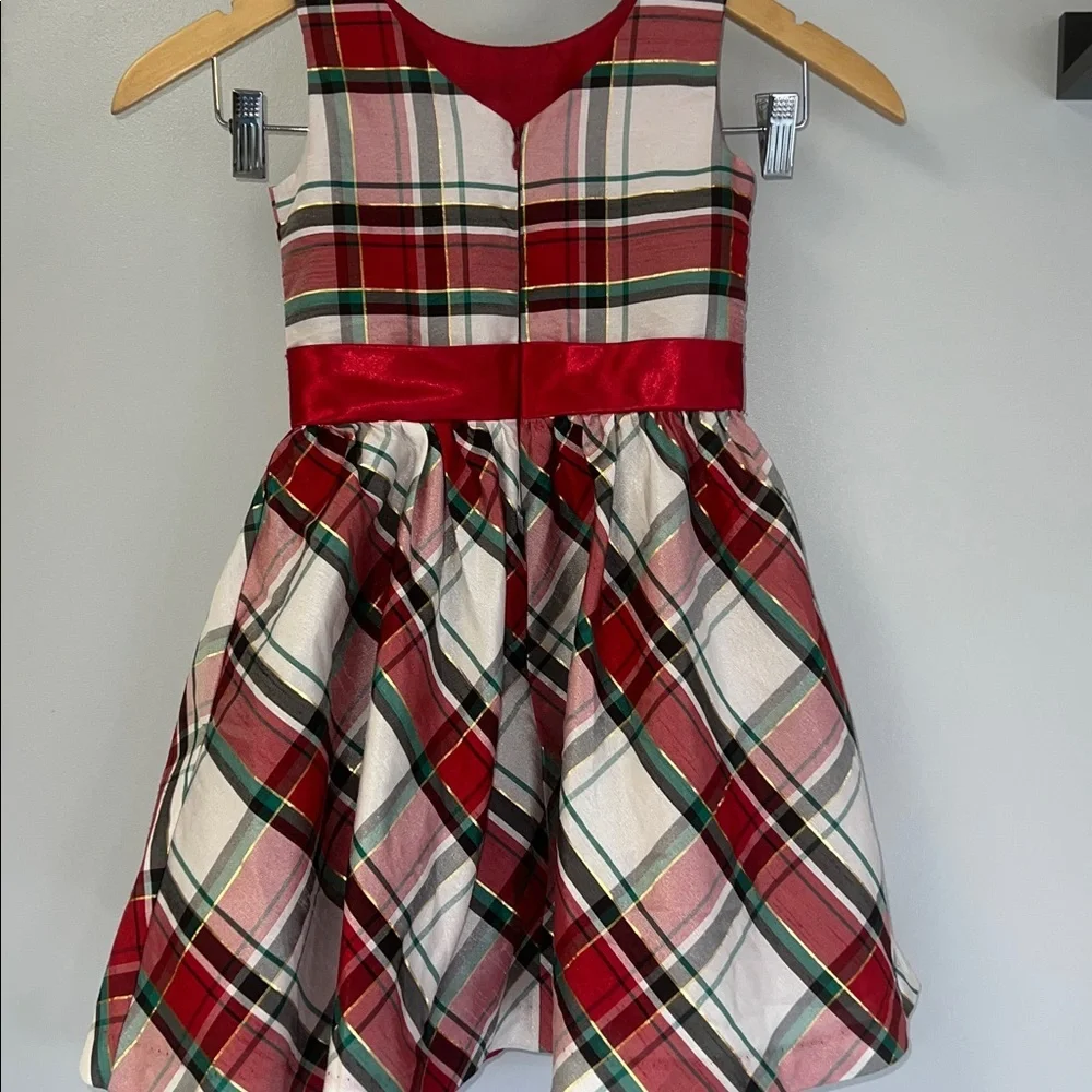 Gymboree Red and Green Plaid Dress with Bow